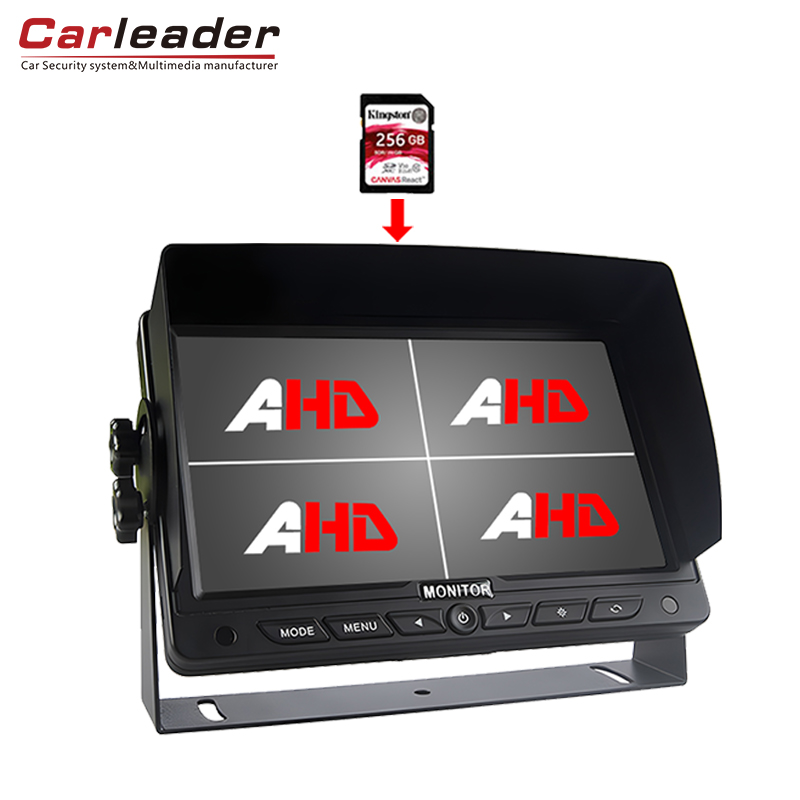Carload 7 Inch ikoranri Onigbeka HD Quid Plat Abojuto pẹlu iṣẹ gbigbasilẹ DVR Carload 7 Inch ikoranri Onigbeka HD Quid Plat Abojuto pẹlu iṣẹ gbigbasilẹ DVR