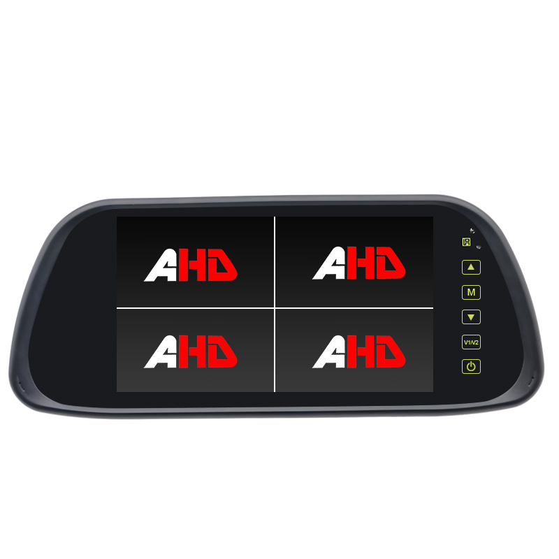 Carleader 7 inch 4CH Quad AHD Atẹle Wiwo Digi Atẹle Atilẹyin Fifi sori Meji