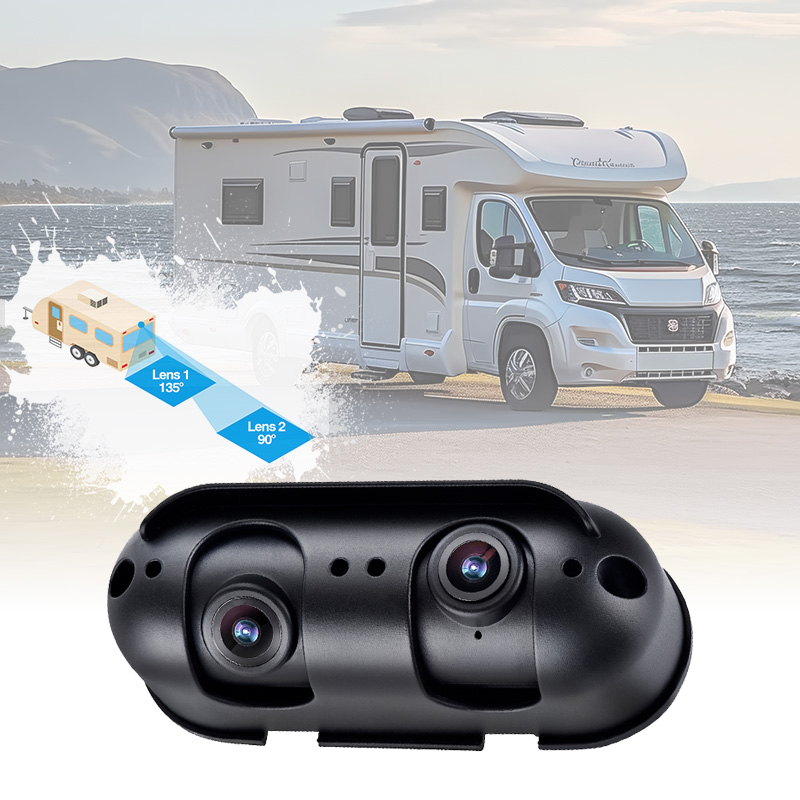Awọn solusan Wiring oriṣiriṣi meji fun Carleader AHD Starlight Dual Lens Rear View kamẹra ti o baamu fun RV Motorhome