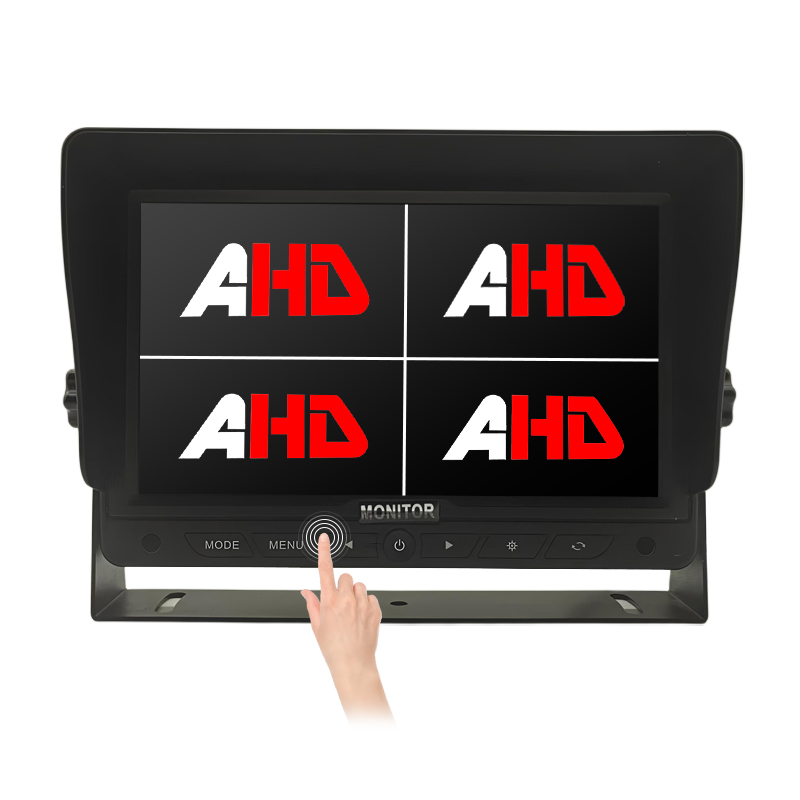 Carleader 7 Inch Quad Pipin iboju AHD Fọwọkan Awọn bọtini Iyipada Atẹle