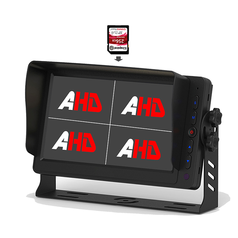 Carleader 7 Inch Quad Ifihan Ikoledanu fidio Gbigbasilẹ AHD Atẹle Carleader 7 Inch Quad Ifihan Ikoledanu fidio Gbigbasilẹ AHD Atẹle