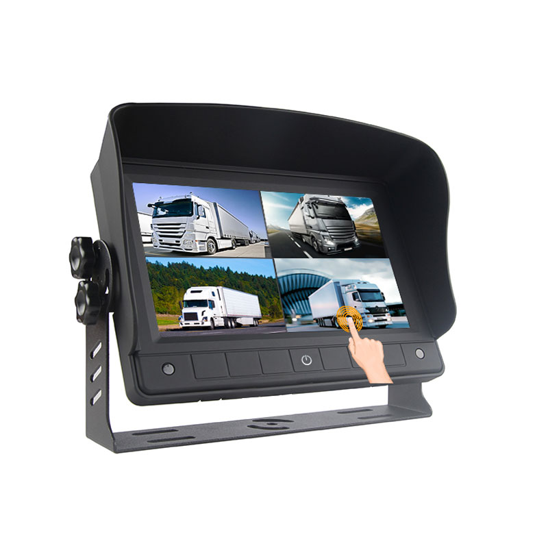 Carleader 7 Inch Fọwọkan iboju Quad Pipin Ifihan ọkọ AHD Atẹle Carleader 7 Inch Fọwọkan iboju Quad Pipin Ifihan ọkọ AHD Atẹle