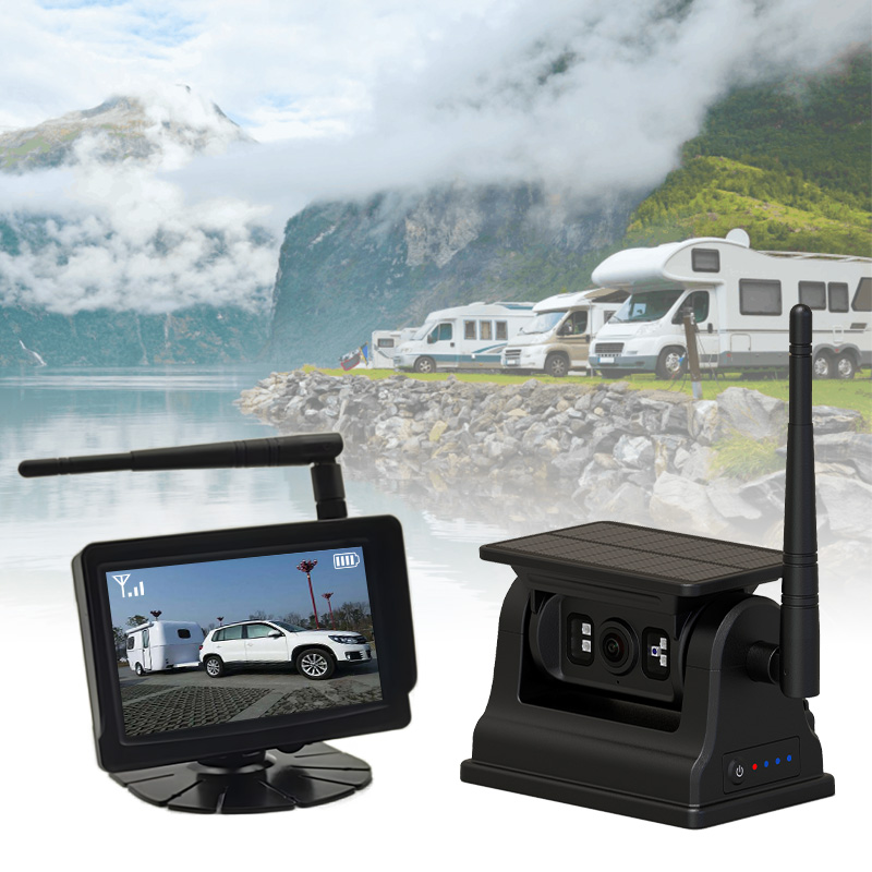 5 Inch Alailowaya Oorun Agbara gbigba agbara ti nše ọkọ oofa System kamẹra