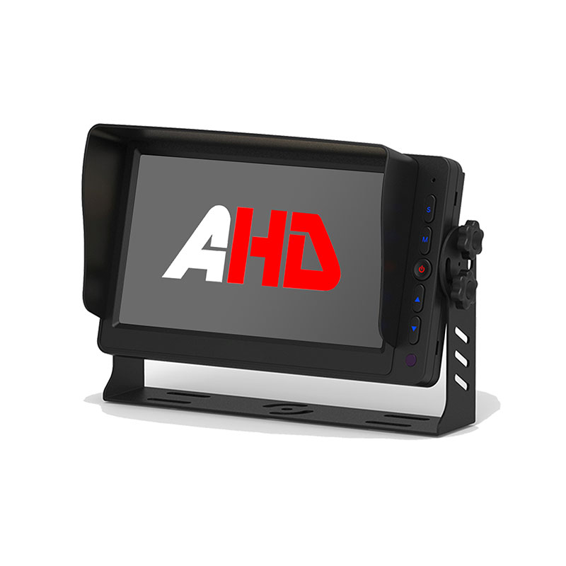 Atẹle ọkọ AHD 7 inch pẹlu Awọn bọtini Afẹyinti 5 ati Awọn igbewọle Fidio Meji