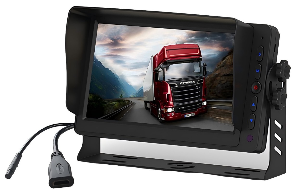 7 inch HDMI Atẹle Ọkọ pẹlu Awọn igbewọle AV meji, Yiyipada Nfa ati Agbọrọsọ ti a ṣe sinu