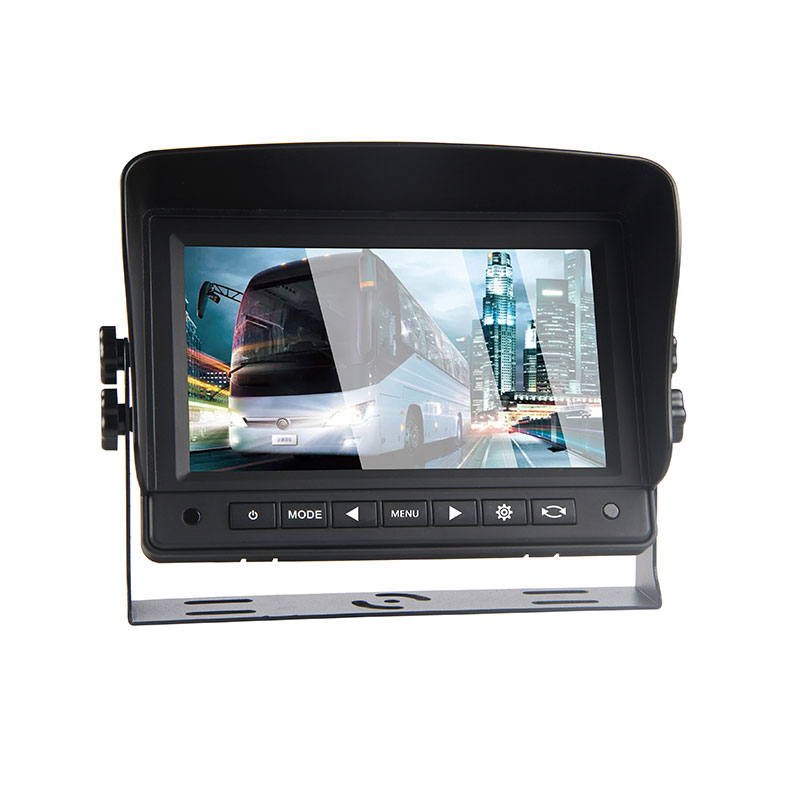 7inch Ẹru Ẹru Ẹru Dash Mount Monitor Pẹlu Input Kamẹra Meji
