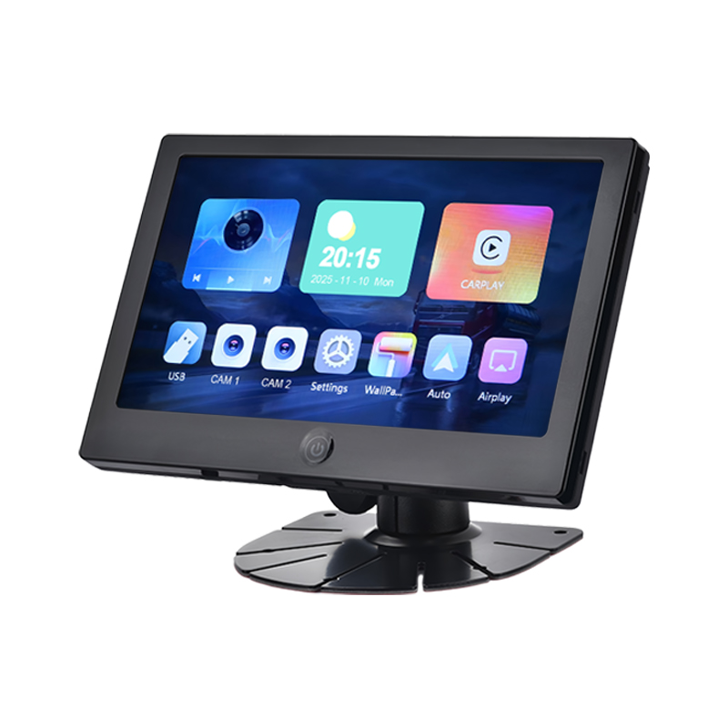 7 inch IPS 2AV AHD Ọkọ Monitor Support CarPlay Multimedia