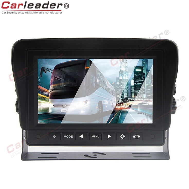 7inch Ẹru Ẹru Ẹru Dash Mount Monitor Pẹlu Input Kamẹra Meji